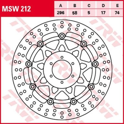 TRW ZF TARCZA HAMULCOWA PRZÓD HONDA RS 125R 91-94, CB 250F HORNET 96-01, RS 250R 90-97, TSR 250 99-, CB 400N 82-85, CBR 400R/RR 