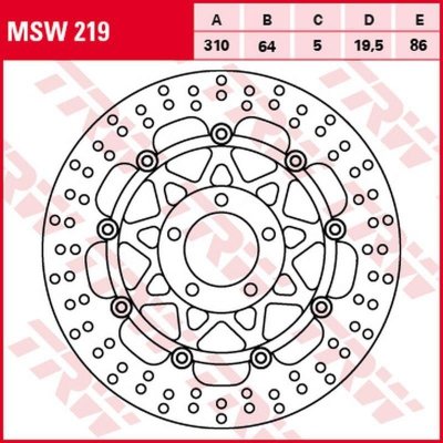 TRW ZF TARCZA HAMULCOWA PRZÓD SUZUKI GSF 250 BANDIT 92-00, GSF 400 BANDIT 91-95, GS 500 89-08, RF 900R 94-97, GSF 1200 BANDIT 96