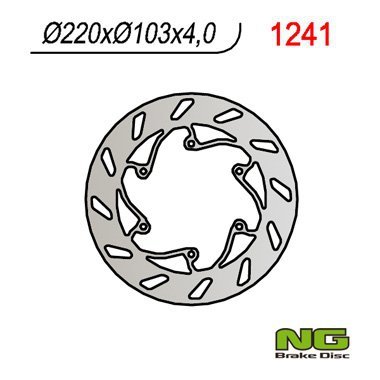 NG TARCZA HAMULCOWA TYŁ BMW G 450 X 08-09 (220X103X4)