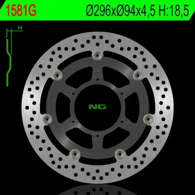 NG TARCZA HAMULCOWA PRZÓD HONDA CBF 600 ABS 08-11, CBF 1000 ABS 06-16, CBR 250 ABS 11-16, CBR 300R ABS 14-20 (296X94X4,5) (ŚRODE