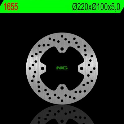 NG TARCZA HAMULCOWA TYŁ KAWASAKI ZX 10R 16-24, ZX6R 16-22 (220X100X5,0MM) (4X10,5MM)