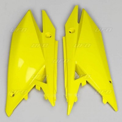 UFO BOCZKI TYLNE SUZUKI RMZ 250 19-23, RMZ 450 18-23 KOLOR ŻÓŁTY