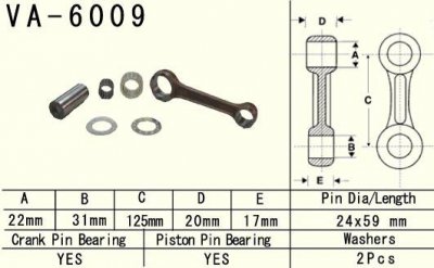 VESRAH KORBOWÓD YAMAHA YZ 250 (YZ250) 99-20 (VA6009) (MADE IN JAPAN)