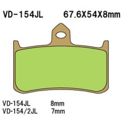 VESRAH KLOCKI HAMULCOWE KH187 SPIEK METALICZNY (ZŁOTE) (MADE IN JAPAN)