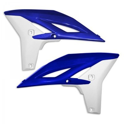 UFO OSŁONY CHŁODNICY YAMAHA YZF 250 11-13, WRF 450 12-15 KOLOR OEM (BIAŁY/NIEBIESKI)