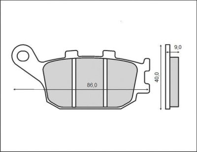 BRENTA KLOCKI HAMULCOWE TYŁ HONDA CB 900 F Hornet (02-07)