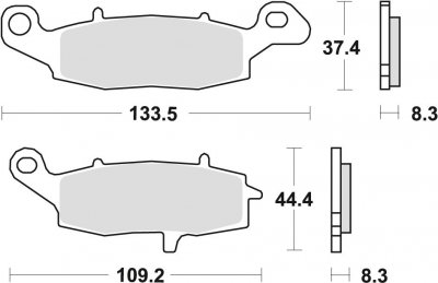 TRW klocki hamulcowe przód Kawasaki VN  1500 Classic Tourer Fi ( 00-04 )