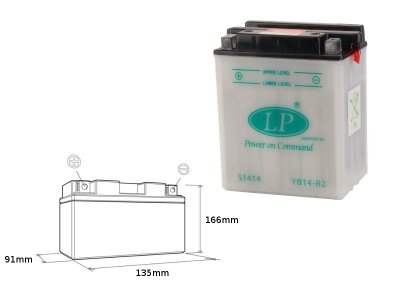 LANDPORT Honda VFR 750 F (86-89) akumulator bez elektrolitu