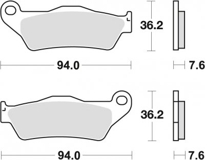 Brenta klocki hamulcowe tył KTM  990 Adventure ABS ( 06-13)