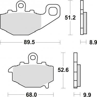 TRW klocki hamulcowe tył Kawasaki ZR 550 Zephyr (93-99)