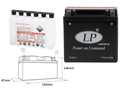 LANDPORT Buell 1125 R (08-09) akumulator elektrolit osobno 