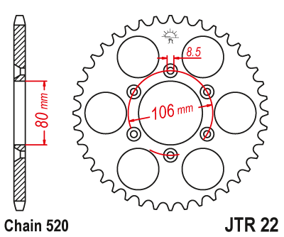 DID JT zestaw napędowy Aprilia 125 RX / 08 - 12