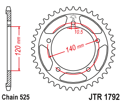 DID JT zestaw napędowy Triumph 800 Bonneville T100 / 03-05