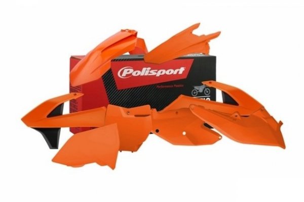 POLISPORT KOMPLET PLASTIKÓW KTM SX/SX-F '16-'18 W ZESTAWIE TABLICA PRZEDNIA  KOLOR POMARAŃCZOWY