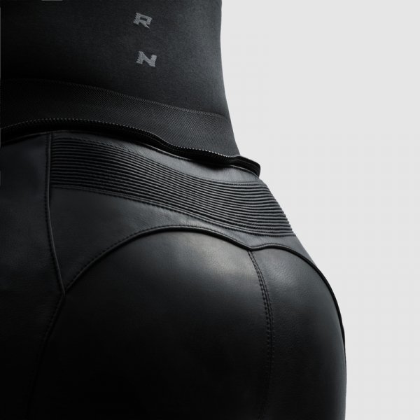 SPODNIE MOTOCYKLOWE SKÓRZANE DAMSKIE REBELHORN DIVA BLACK W40
