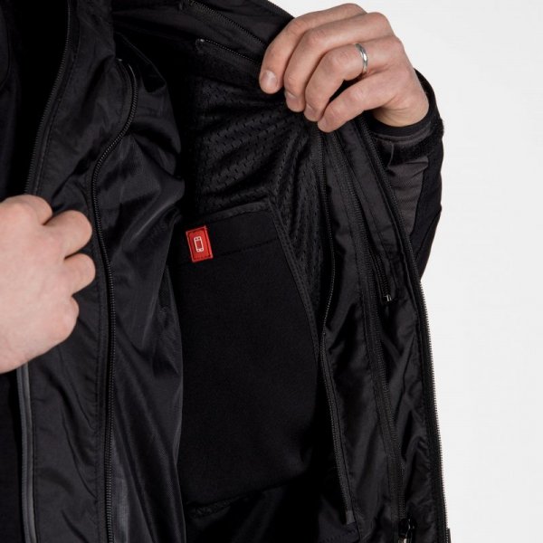 KURTKA MOTOCYKLOWA TEKSTYLNA REBELHORN BORG BLACK GREY FLUO YELLOW XS