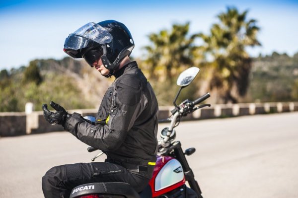 SPODNIE MOTOCYKLOWE TEKSTYLNE REBELHORN BORG BLACK S S