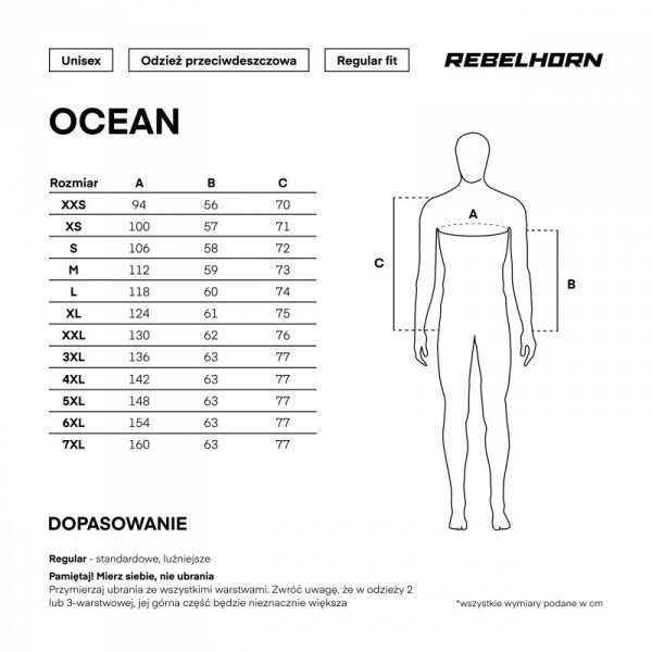 KURTKA PRZECIWDESZCZOWA REBELHORN OCEAN FLUO YELLOW 6XL
