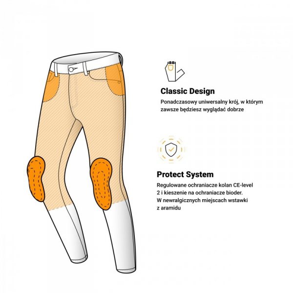 JEANSY MOTOCYKLOWE OZONE STRIKER REGULAR WASHED BLUE 30/32 W30L32