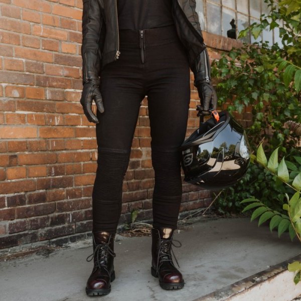 LEGINSY MOTOCYKLOWE DAMSKIE OZONE CHICA BLACK 36/30 W36/30