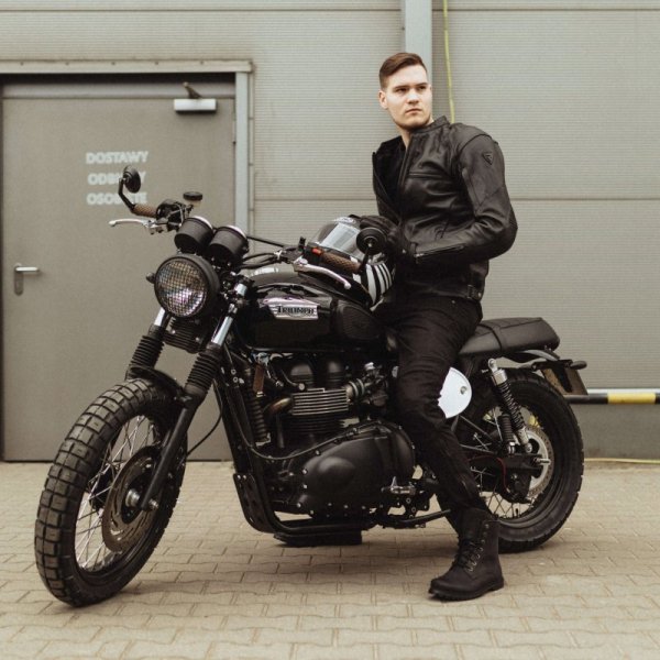 JEANSY MOTOCYKLOWE REBELHORN RAGE 2 TAPERED FIT WASHED BLACK 28/34