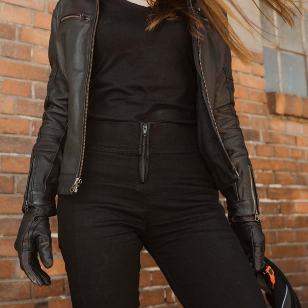 LEGINSY MOTOCYKLOWE DAMSKIE OZONE CHICA BLACK 42/30 W42/30