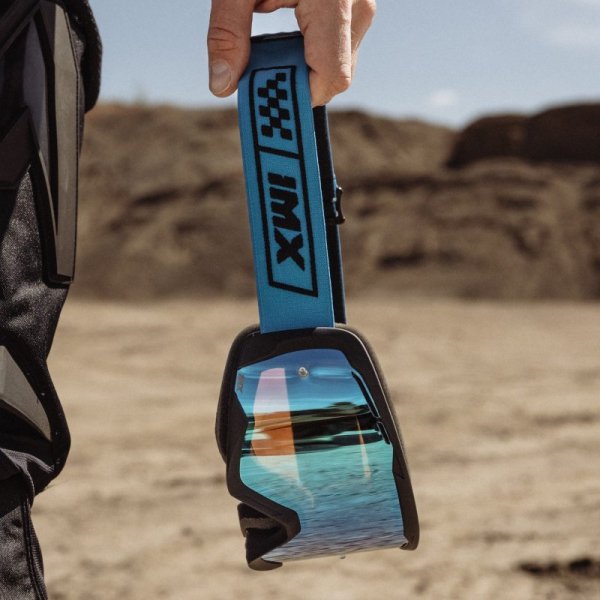 GOGLE IMX ENDURANCE RACE MATT BLACK / BLUE - SZYBA IRIDIUM BLUE + CLEAR (2 SZYBY W ZESTAWIE) OS