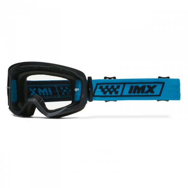 GOGLE IMX ENDURANCE RACE MATT BLACK / BLUE - SZYBA IRIDIUM BLUE + CLEAR (2 SZYBY W ZESTAWIE) OS
