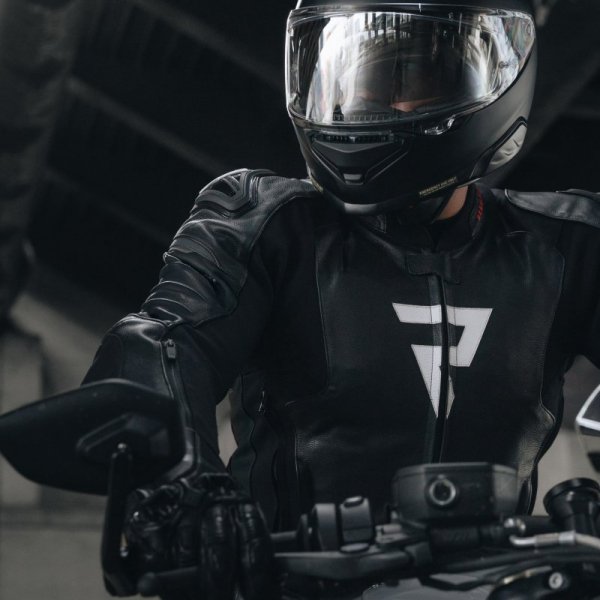 KURTKA MOTOCYKLOWA SKÓRZANA REBELHORN VELOCE BLACK WHITE 58