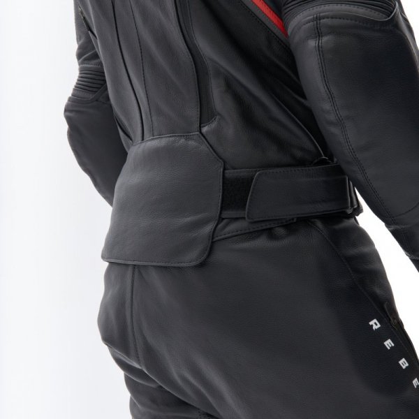 KURTKA MOTOCYKLOWA SKÓRZANA REBELHORN VELOCE BLACK GREY FLUO RED 56