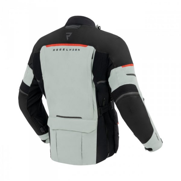 KURTKA MOTOCYKLOWA TEKSTYLNA REBELHORN RANGE GREY BLACK RED 3XL