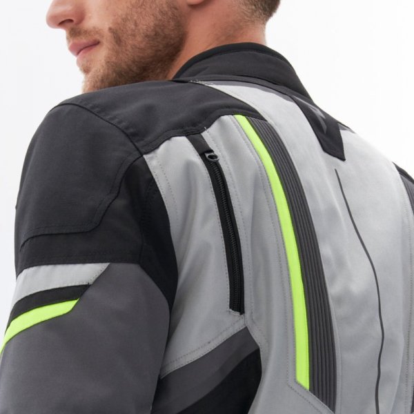 KURTKA MOTOCYKLOWA TEKSTYLNA REBELHORN SCOUT BLACK GREY FLUO YELLOW L