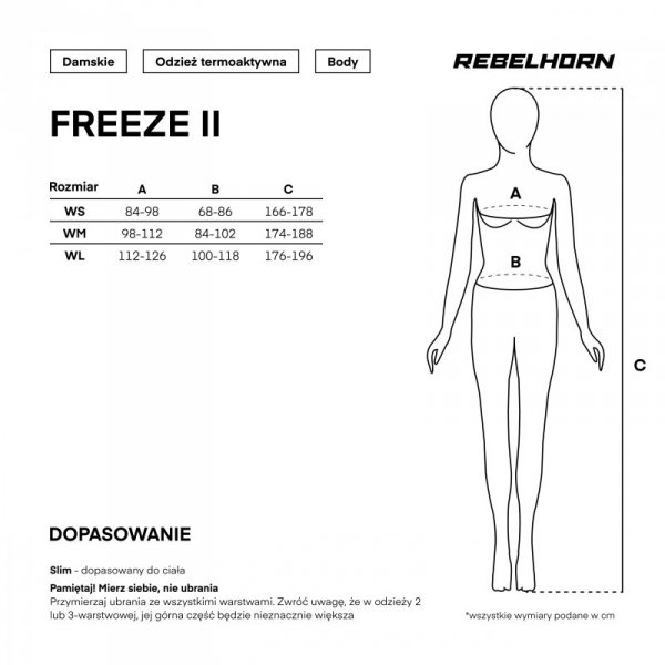 BODY TERMOAKTYWNE DAMSKIE REBELHORN FREEZE 2 BLACK WS