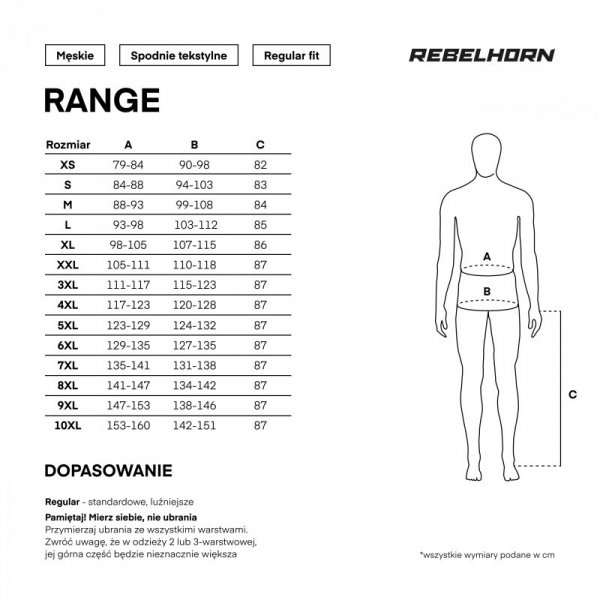 SPODNIE MOTOCYKLOWE TEKSTYLNE REBELHORN RANGE GREY BLACK RED 5XL