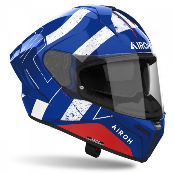 KASK MOTOCYKLOWY AIROH MATRYX SCOPE BLUE RED GLOSS S
