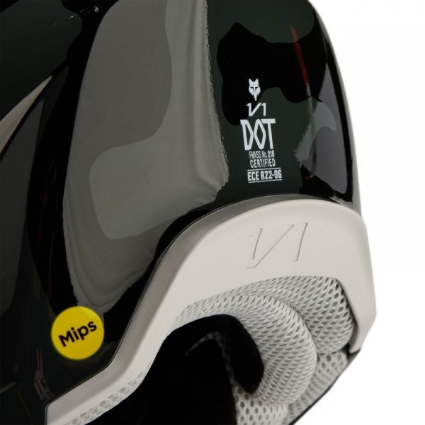 KASK MOTOCYKLOWY FOX V1 BNKR BLACK CAMO XXL
