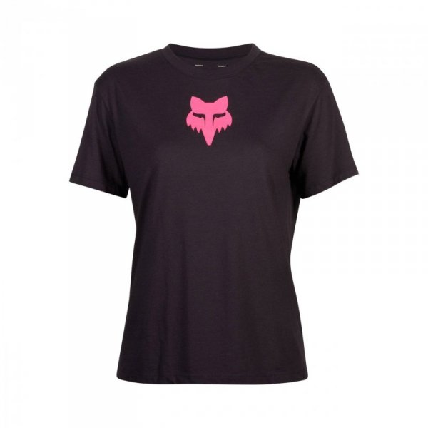 T-SHIRT DAMSKI FOX HEAD BLACK PINK L