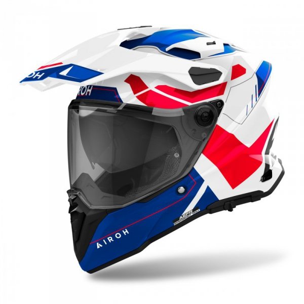 KASK MOTOCYKLOWY AIROH COMMANDER 2 REVEAL BLUE RED GLOSS XXL