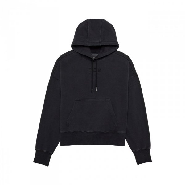 BLUZA Z KAPTUREM DAMSKA FOX WORDMARK OVERSIZED BLACK XS
