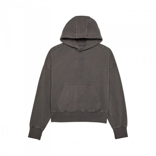 BLUZA Z KAPTUREM DAMSKA FOX WORDMARK OVERSIZED PEWTER XS