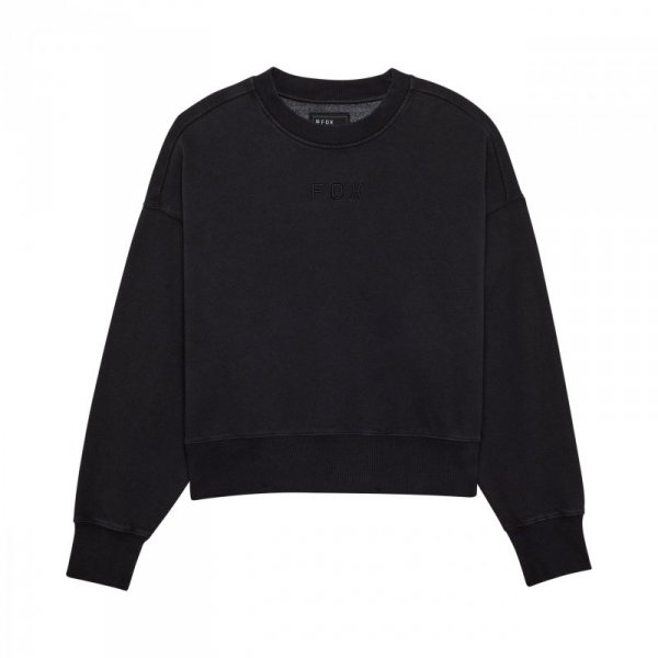 BLUZA DAMSKA FOX WORDMARK OVERSIZED FLEECE CREW BLACK XS