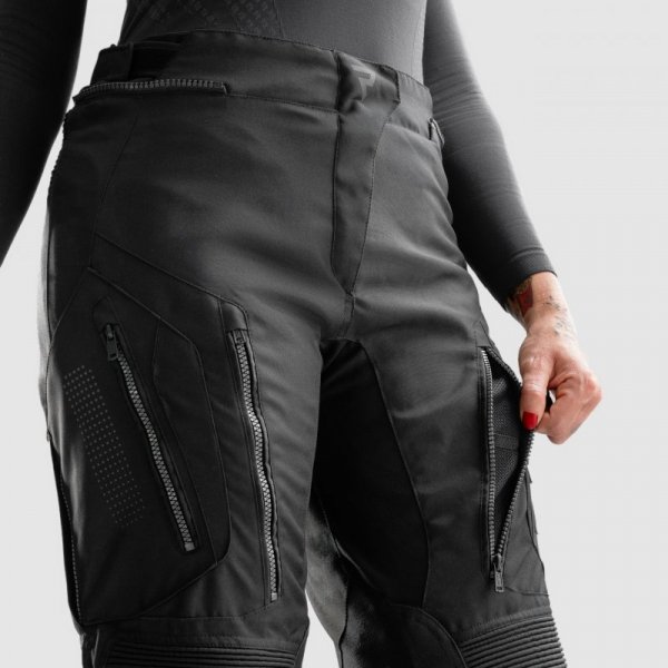 SPODNIE MOTOCYKLOWE TEKSTYLNE DAMSKIE REBELHORN HIKER 4 BLACK (KRÓTKA NOGAWKA) S-WS