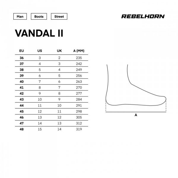BUTY MOTOCYKLOWE REBELHORN VANDAL 2 BLACK 40
