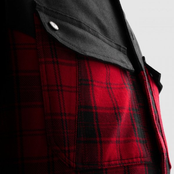 KOSZULA MOTOCYKLOWA REBELHORN SHIFTER BLACK RED 6XL