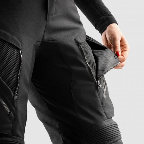 SPODNIE MOTOCYKLOWE TEKSTYLNE DAMSKIE REBELHORN HARDY 3.0 BLACK WXXL