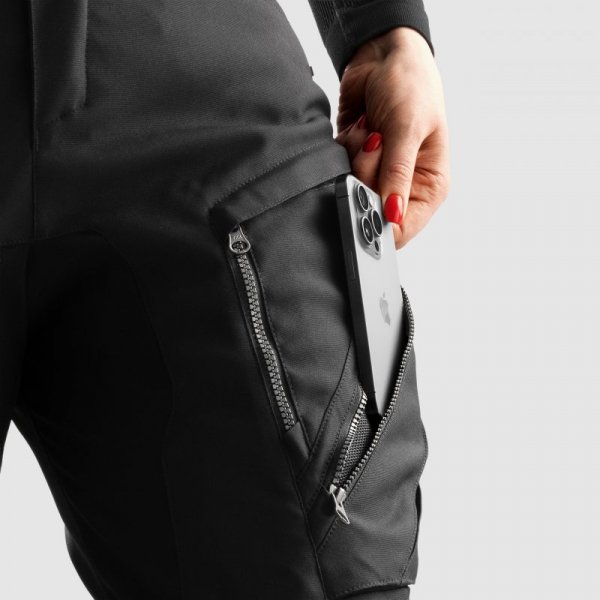 SPODNIE MOTOCYKLOWE TEKSTYLNE DAMSKIE REBELHORN HARDY 3.0 BLACK W5XL