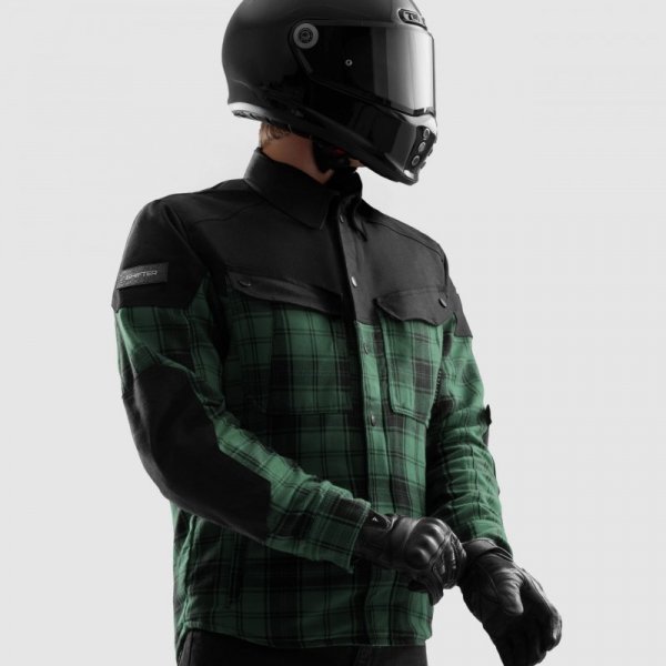 KOSZULA MOTOCYKLOWA REBELHORN SHIFTER BLACK GREEN XL