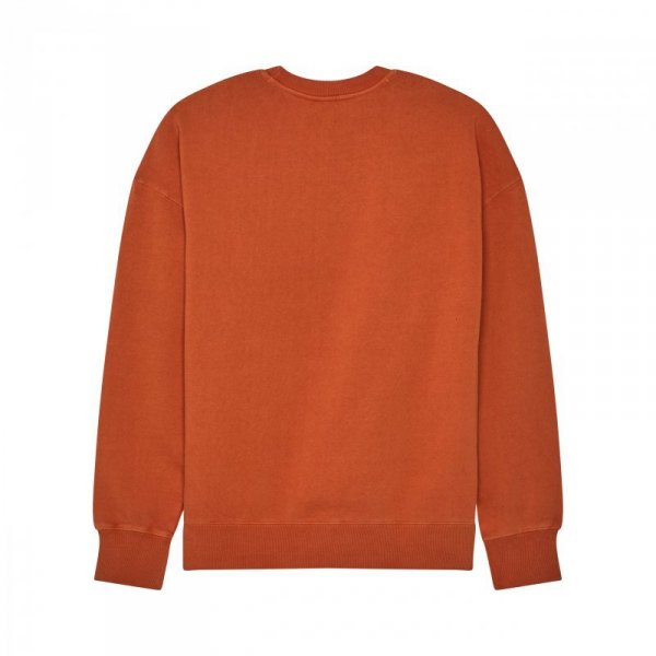 BLUZA FOX WORDMARK OVERSIZED FLEECE CREW COGNAC M