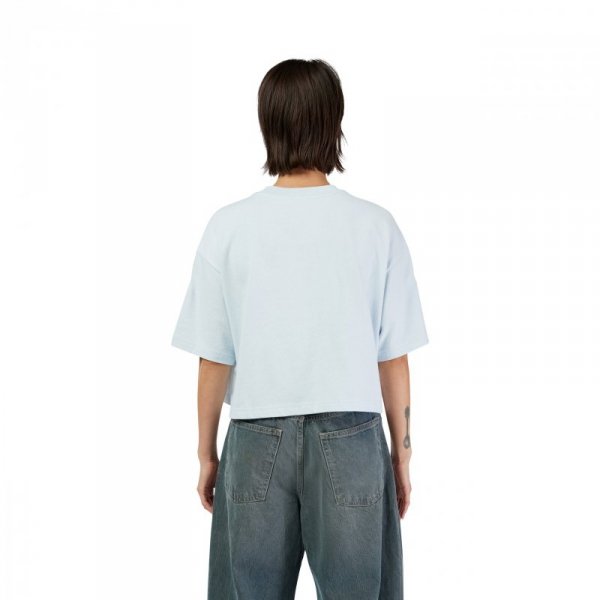 T-SHIRT DAMSKI FOX WORDMARK OS CROP PALE BLUE M