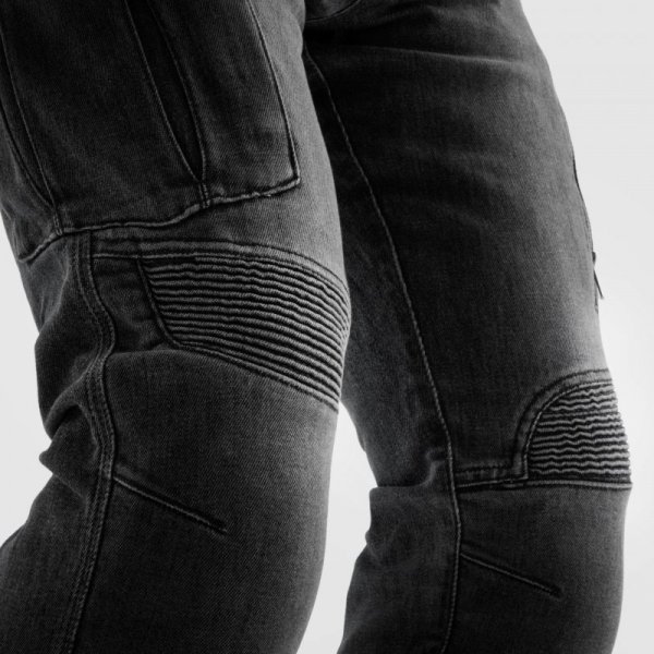 JEANSY MOTOCYKLOWE REBELHORN VANDAL WASHED BLACK MONOLAYER 28/34